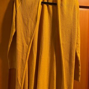 Evereve ALLISON JOY Mustard Knit Cardigan Duster Women Sz xs
